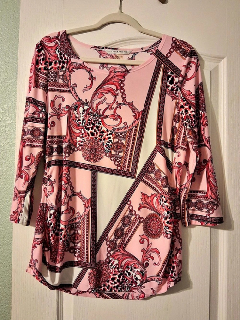 Peter Nygaard Abstract Print Tunic in Pink Size Large